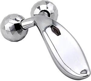Fusine 3D Y SHAPE ALUMINIUM BIG ROLLER MICROCURRENT FACE MASSAGER SKIN LIFTING PLATINUM ROLLER MASSAGER - Face Lift Body Slimming Skin Tighten