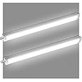 muzha 2 Packs IP65 LED Waterproof Lights，LED Batten Light， 5FT 50W 6500k 6000lm,Low Profile Wall or Ceiling Surface Mounted Fitting for Home/Workshop/Office/School Restaurant