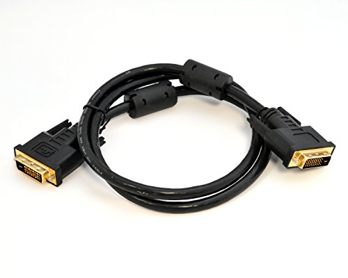 RHOMBUTECH® – 1m Premium DVI zu DVI Kabel / Dual Link DVI-D 24+1 / vergoldete Kontakte / HDTV Auflösungen bis 2560×1600 / 2x Ferritkern für eine absolut störungsfreie Übertragung / OFC Kupferleiter / x.v.Color - 4