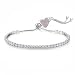 Jewels Galaxy Crystal Elements Love Heart Edition Sparkling White Rhodium Plated Single Strand Bracelet For Women/Girls RS.449.00
