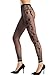 Produktbild Neue Damen Fußlose Strumpfhose Schwarz Fishnet & Floral Gemustert Strumpfhosen Strumpfwaren Dessous Fashion Strumpfhosen Junggesellinnenabschied Halloween Eine Größe Passt UK 8–12