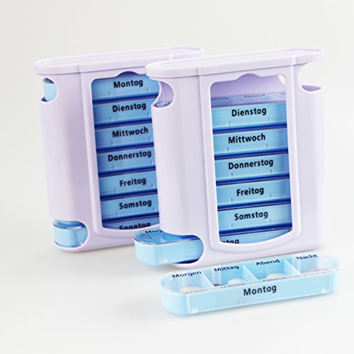 2 er Pack ( = 2 Stück ) praktischer Medikamentendosierer , Pillendose,Pillenbox , Tablettenbox , Wochendosierer , 14 Tage – aus dem KAMACA-SHOP - 5