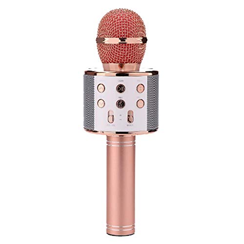 Preisvergleich Produktbild Professionelle Bluetooth Funkmikrofon Karaoke Mikrofon Lautsprecher Hand Musik Player Mikrofon Tonbandgerät Ktv Mic, Rosa