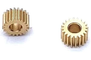 GuidNaurys 2pcs 4mm Thickness Small Copper Gear 0.3 Module 10 Teeth Flat Spur Gear 1.5mm 2mm Tight Fit 2mm Loose Fit Pinion R