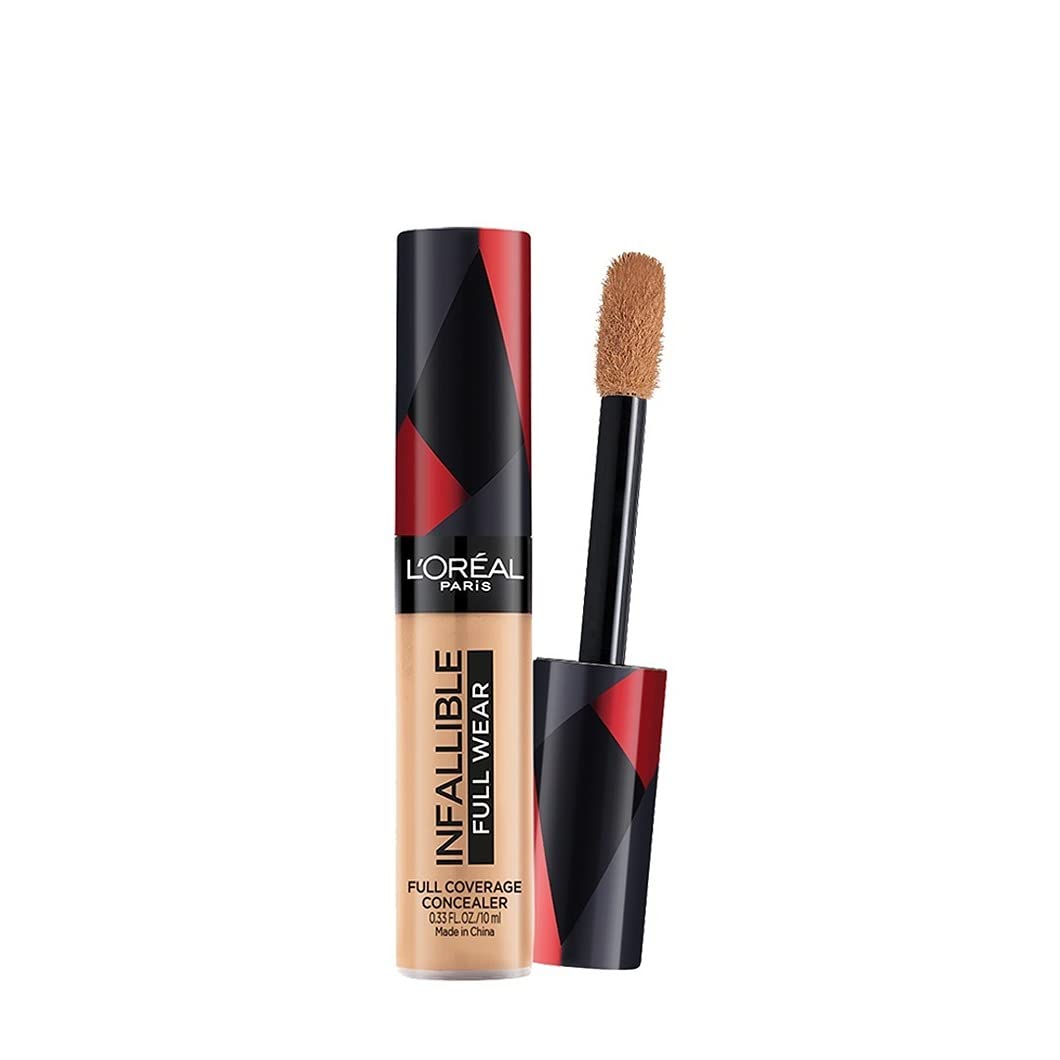 L'Oreal Paris Full Coverage Concealer, Waterproof Formula, For Undereye Circles and Blemishes, For Highlighting and Contourin