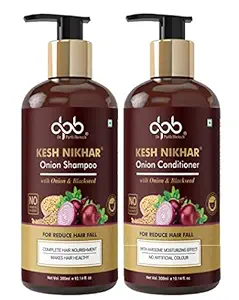 DR. PARTH BIOTECH Kesh Nikhar Onion Hair Shampoo & Conditioner Hair Care Kit hair fall, hair control, Shampoo 300ml + Conditioner 300ml