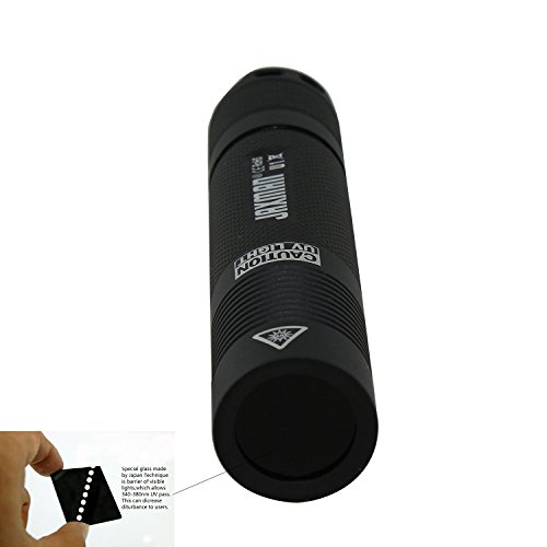 JAXMAN UV Schwarzlicht Taschenlampe U1 Ultraviolett 365nm 3w Gelddetektor Taschenlampe/1×18650-Batterien Haustiere Urin-Detektor für eingetrocknete Flecken Ihrer Hunde (UV 365nm) - 2
