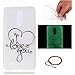 Produktbild Schutzhülle für LG K8 2017, GOCDLJ Ultra Thin TPU Luminous Fluoreszierendes Licht Leuchtende Nacht Hülle Muster Gel Skin Transparent Bumper Rand Cover Tasche Bunte Handyhülle Protective Case Schale schützende Durchsichtig Rückschale Clear Rubber Pattern Fall Handytasche Weiche Ränder Etui + Chinesischer Stil Rote Armbänder für LG Mobile K8 (2017) Design LOVE YOU