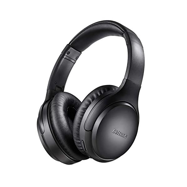 Active Noise Cancelling Kopfhörer, Boltune Kabellos Bluetooth 5.0 Over Ear Ohrhörer Wireless ANC Headset mit CVC 8.0 Geräuschunterdrückendes Mikrofon 30 Std Spielzeit für iOS Android TV