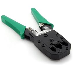 Incutex Pince à sertir pour Prises réseau RJ45/11, 8P8C, 6P6C, 4P4C1 Pince à dénuder Pince cosse électrique sertisseur Outils sertissage