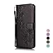 Price comparison product image E-Panda Apple iPhone 6S Plus 6 Plus Case Wallet Creative Personalized Design PU Leather Folio Flip Protective Case Cover Dandelion black Flower with Card Holder Stand Support Function