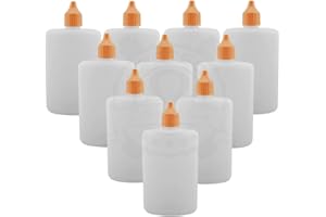 POEGO 10x Ovale Leerflaschen in 50 ml Plastikflaschen, Liquid Flaschen, Dosierflaschen (50ml)
