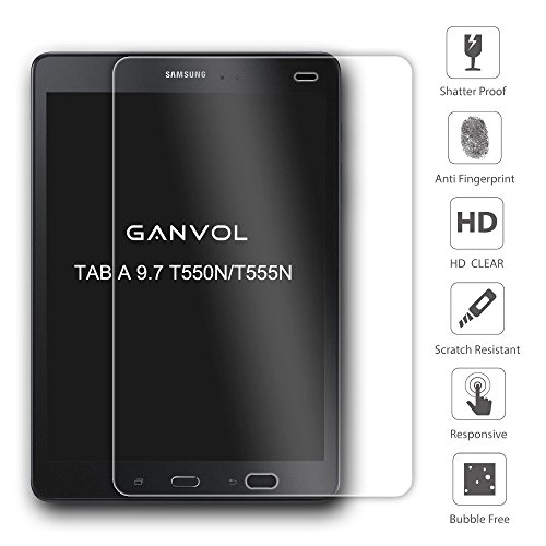 Ganvol Panzerglasfolie Samsung Galaxy Tab A T550N T555N 24,6 cm (9,7 Zoll) Panzerfolie 9H Hartglas Folie Panzerglas Echtglasfolie Glasfolie - 4