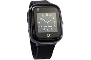 One2Track Connect Neo Schwarz – 4G GPS Smartwatch Kinder – Inkl. Bildschirmschutzfolie und SIM-Karte – Eigene App – Telefonieren, Videoanrufe, Chat, SOS, Sichere Zone, IP67 – 2 Jahre Garantie