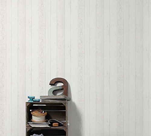 A.S. Création Vliestapete New England 2 Tapete in Holz Optik fotorealistische Holztapete maritime Optik 10,05 m x 0,53 m grau weiß Made in Germany 855046 8550-46 - 7