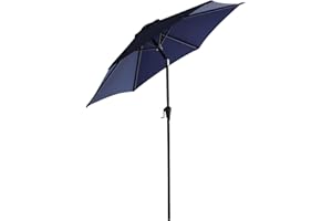 FLAME&SHADE 2.3m Outdoor Market Garden Parasol Patio Table Umbrella with Tilt and Crank