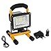 Produktbild 10W Akku LED Baustrahler Fluter wiederaufladbare/tragbare Arbeitsleuchte handlampe,Ersatz für 100W Halogenlampen, IP 65 Wasserdicht 900lm Kaltweiß LED Flutlicht Außenleuchten Camping Laterne für Camping Fischen Forschungsreise Auto Hüten, auch als Power Bank 2-Port-USB Externe Akkus Batterie, Handys zu Lade(Mit USB Ports und Spezielle SOS Modus) Gelb