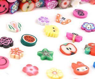 100 Full Fimo Cane for 3d slice Nail Art Decoration + Razor Blade