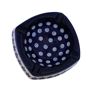 Boleslawiec Pottery Ashtray, Original Bunzlauer Keramik, Decor 166a