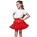 Produktbild OverDose Mode Kleinkind Baby Mädchen Net Garn Prinzessin Rock Hauch Rock TuTu Rock tütü Prinzessin Skirt Weihnachten Party Rock Weihnachtskostüm(5-7T/110-120CM,A-Rot)