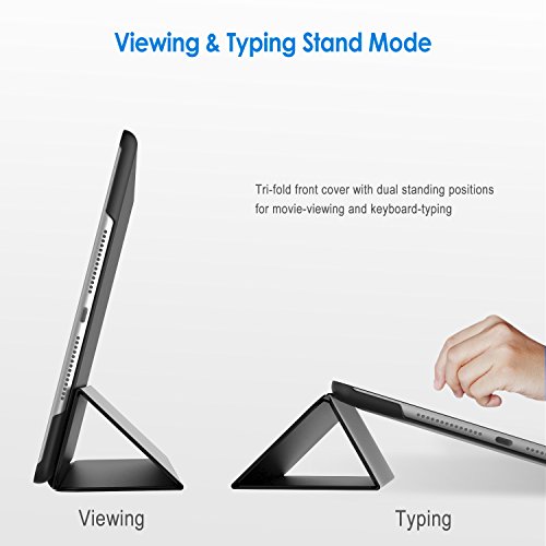 JETech 3040- Funda para iPad Air 2  Carcasa con Soporte Funci  n  Auto-Sue  o Estela  Negro