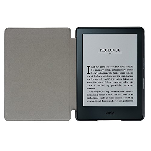 IVSO Ultra Schlank Ständer Slim Leder zubehör Schutzhülle mit Automatischem Schlaf Funktion für Neue Kindle eReader, 15,2 cm 6 Zoll (8. Generation – 2016 Modell) perfekt geeignet,Weiß - 2
