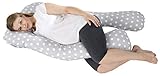 Schwangerschaftskissen Lagerungskissen Relaxkissen universell groß bequem (Muster: getupftes Grau) - 3