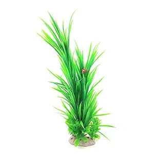 VENUS AQUA Aquarium Decoration Grass Plant for Fish Tank (Green, Large)