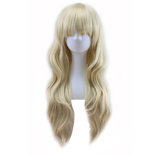 Preisvergleich Produktbild QHGstore Neue Mode Anime Cos Perücke Lange Golden Curls Hochtemperatur Wire