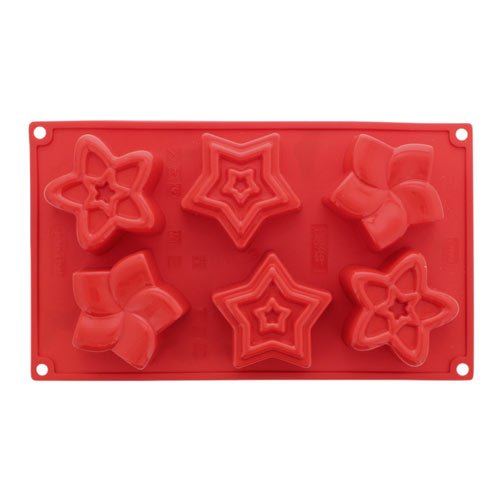 Preisvergleich Produktbild Pavoni Italia Backform aus Silikon, Weihnachtssterne
