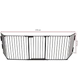 KIDUKU® Kaminschutzgitter Metall Laufgitter Laufstall Absperrgitter Türschutzgitter für Kinder-Sicherung, 310 cm Länge, schwarz - 3