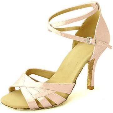 ShangYi Customizable Women's Dance Shoes Latin/Salsa Satin Customized Heel Black/Blue/Yellow/Pink/Purple/Red/White/Fuchsia , black-us6.5-7 / eu37 / uk4.5-5 / cn37 , black-us6.5-7 / eu37 / uk4.5-5 / cn37