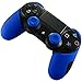 Produktbild Stillshine Design PS4 Silikon Flexible Hülle Case Schutzfolie Skin Set styling für Sony Playstation 4 PS4 Slim PS4 Pro Dualshock Controller x 1 + Thumb Grips x 2 (Blau)