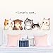 Produktbild Fünf Freche Katzen Diy Niedlichen Cartoon Kätzchen Tapete Kinderzimmer Und Kindergarten Klassenzimmer Dekoration Abnehmbare Wandaufkleber