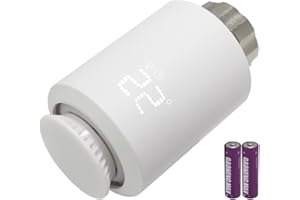 KETOTEK Inteligentny Termostat Grzejnikowy Zigbee Alexa/Google Assistant Zgodny, Zawór Termostatyczny Smart Life/Tuya APP Kontrola