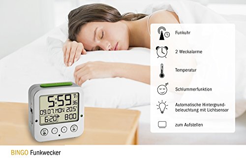 TFA Dostmann Bingo Funk-Wecker, silber - 4