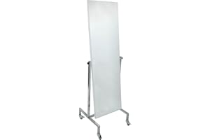 DILA GMBH Standspiegel schwenkbar fahrbar, beidseitige Spiegelfläche 165 x 60 cm verchromtes Gestell Anprobespiegel Therapiespiegel Spiegel