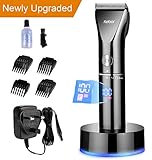 Kebor Hair Clippers Set for Men, Electric Cordless LED Display Titanium Ceramic Blade Haircut Kit with Charging Stand and Oil, Rechargeable Lithium-ion Battery Beard Trimmer Wireless PC1010