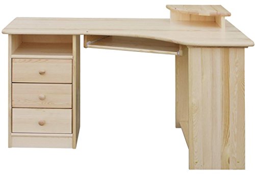 Schreibtisch Kiefer massiv Vollholz natur Junco 185 - Abmessung 75 x 138 x 83 cm Schreibtisch Kiefer massiv Vollholz natur Junco 185 - Abmessung 75 x 138 x 83 cm