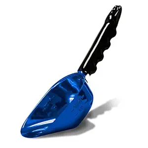Platinum Pets 8-Ounce Stainless Steel Pet Food Scoop, Sapphire Blue