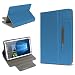 Produktbild UC-Express Tablet Tasche für Tolino Epos Hülle Case Schutz Cover Schutzhülle Etui Kunstleder Universal Tablettasche Standfunktion Farbauswahl, Farbe:Blau
