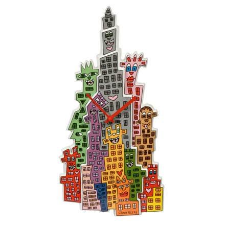 Goebel - Wanduhr "The City that never sleeps"- Porzellan - James Rizzi 41 cm