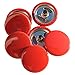 Produktbild weddecor 10 Sets 15 mm Druckknöpfe Druckknöpfe Heavy Duty Metall nickelfrei Poppers 4 Teile-Nieten für Leder Handwerk, Jacken, Taschen, Gurten, Jeans, Kleidung repair- beige 10 rot