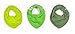 Pippi - Baby Girl's Triangular Scarf/Bib - Set of 3 - Green