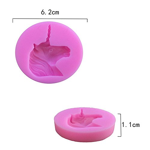 HENGSONG Süßes Einhorn Back Formen für Keks Schokoladen Kuchen, Silikon - 5