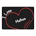 Produktbild Multifanshop Mousepad Modern I Love Mathea schwarz - Lustig Witzig Sprüche Party Computer Mauspad