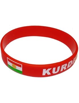 Zozan - Kurdistan Fitness Silikon Armband - mit kurdischer Flagge
