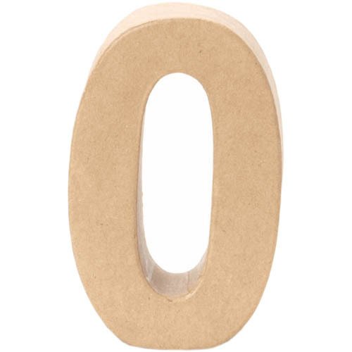 Papp-Zahl 0, 17,5x5,5cm [Spielzeug]