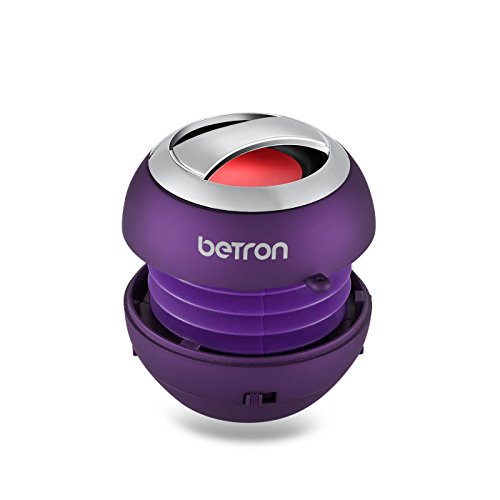Betron BPS60 Wireless Bluetooth Speakers, Rechargeable Compact Portable Mini Travel Speaker for Bluetooth enabled iPhone iPad Tablets iPod Mp3, Samsung HTC Nokia Blackberry - Purple