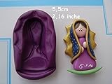  Molde de silicona Virgen de Guadalupe Fimo, porcelana fria, fondant